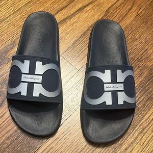 Salvatore ferragamo slides like new.